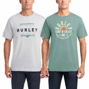 Hurley Men's Graphic Tee, 2-Pack
